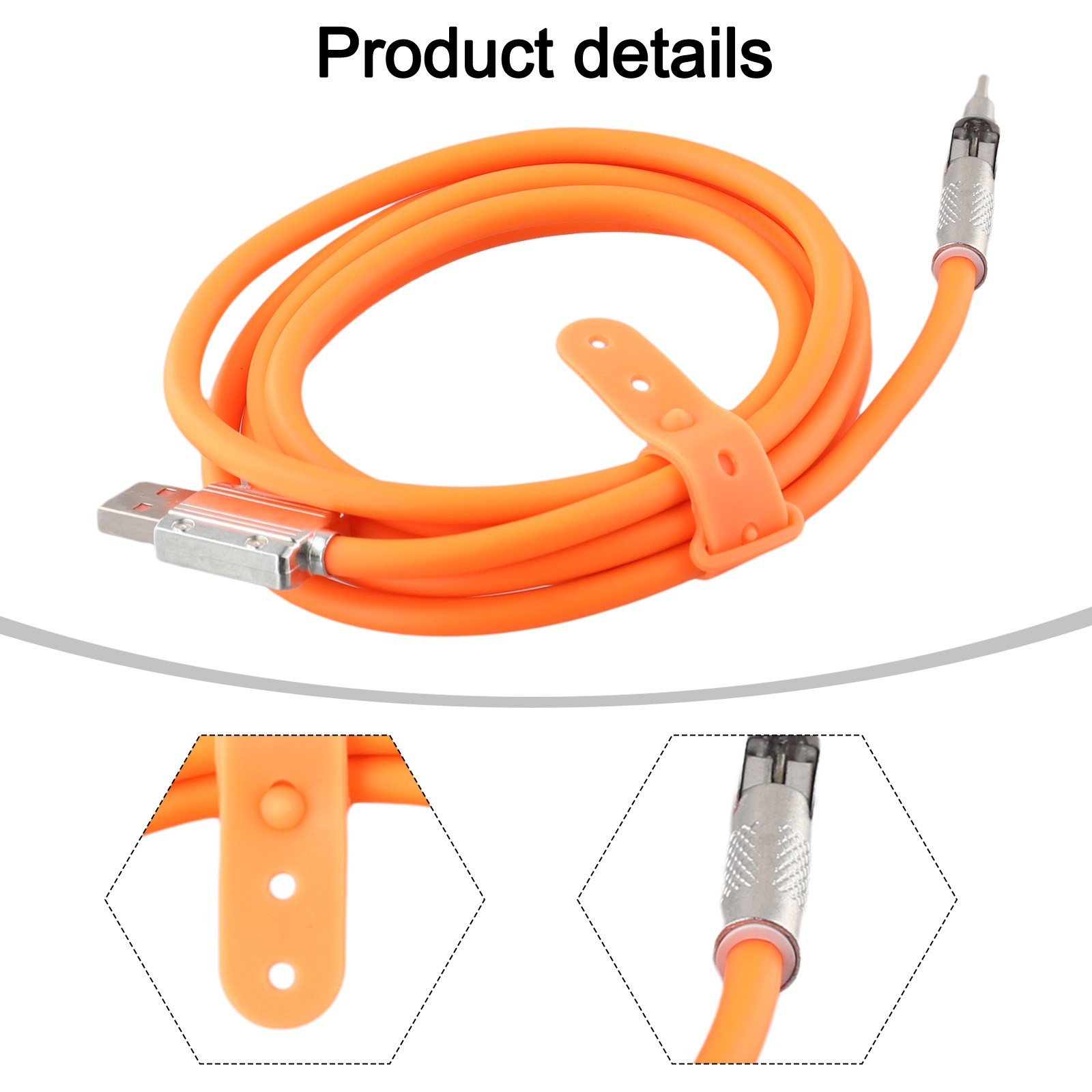 Cable chargeur de t��l��phone portable tress�� en alliage de zinc de qualit�� s - Photo 24 sur 24