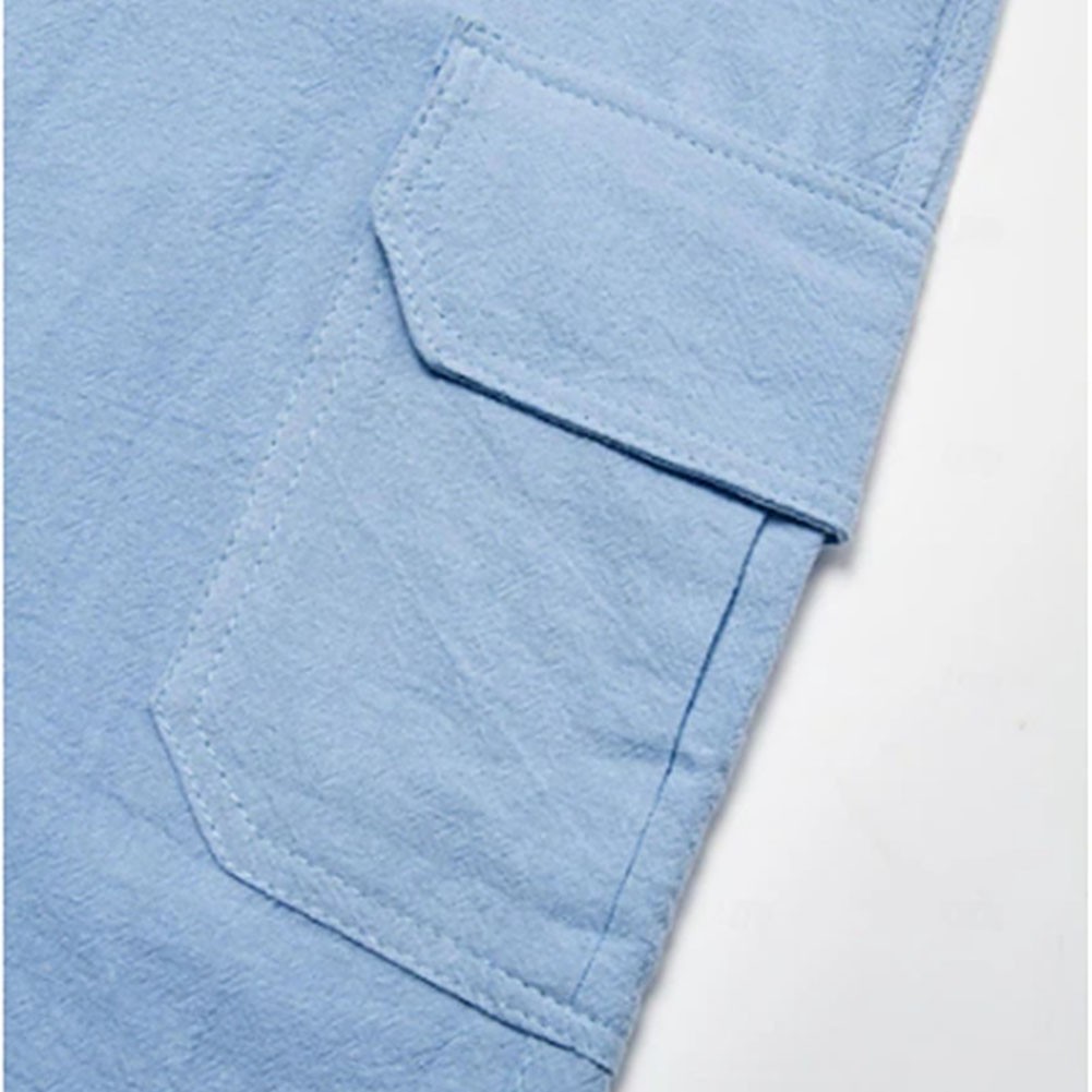 12) Mens Cargo Shorts With Pockets Loose Fit And Solid Color For Summer - Picture 18 of 22