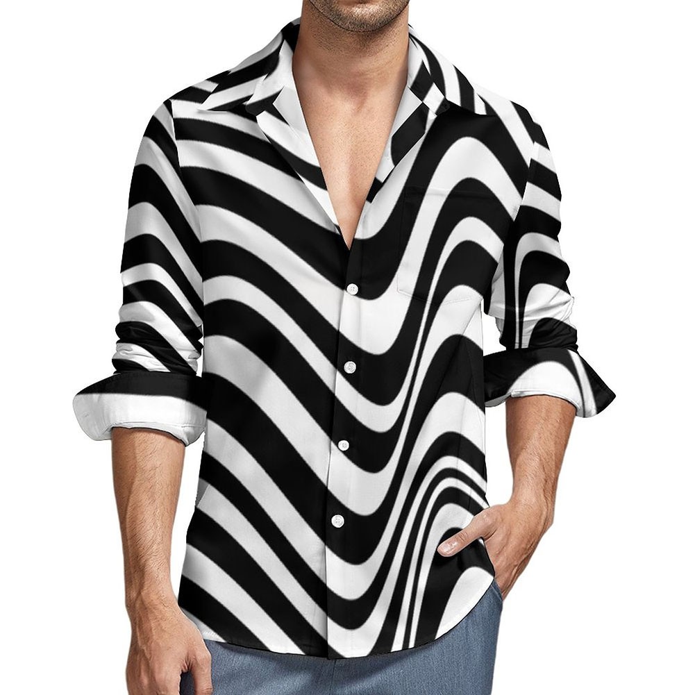 Camicie uomo retrò anni 70 camicie streetwear streetwear abbigliamento quotidia - Picture 14 of 15