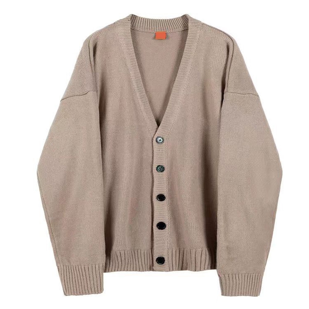 Daily Holiday Men Cardigan Autumn Loose Single-Breasted Slight Stretch - Picture 17 of 37