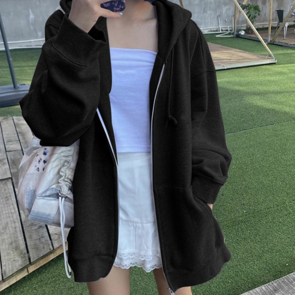 Lightweight Women Loose Velvet Hoodie Long Sleeve Casual Top for Spring - Picture 29 of 34