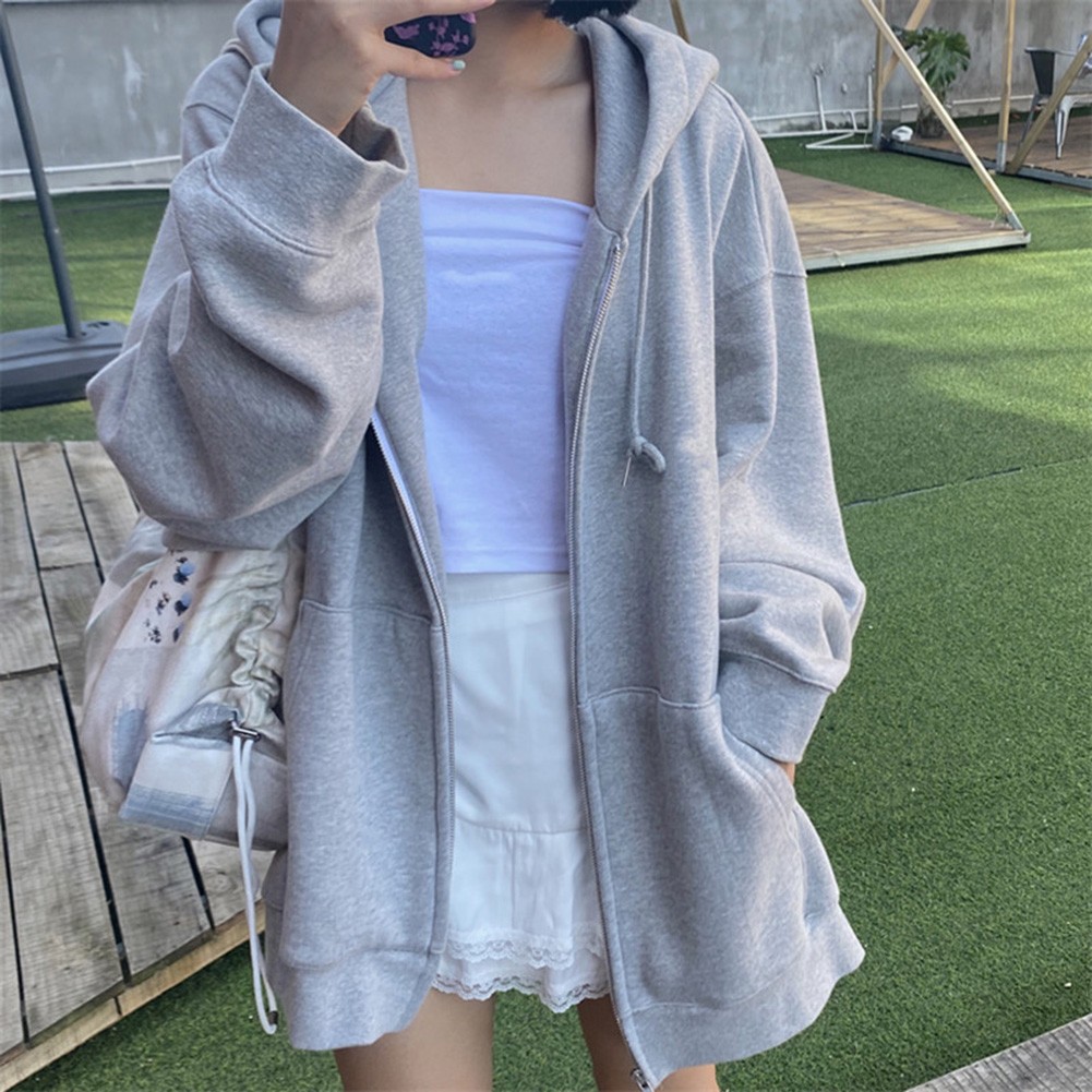 Lightweight Women Loose Velvet Hoodie Long Sleeve Casual Top for Spring - Picture 23 of 34