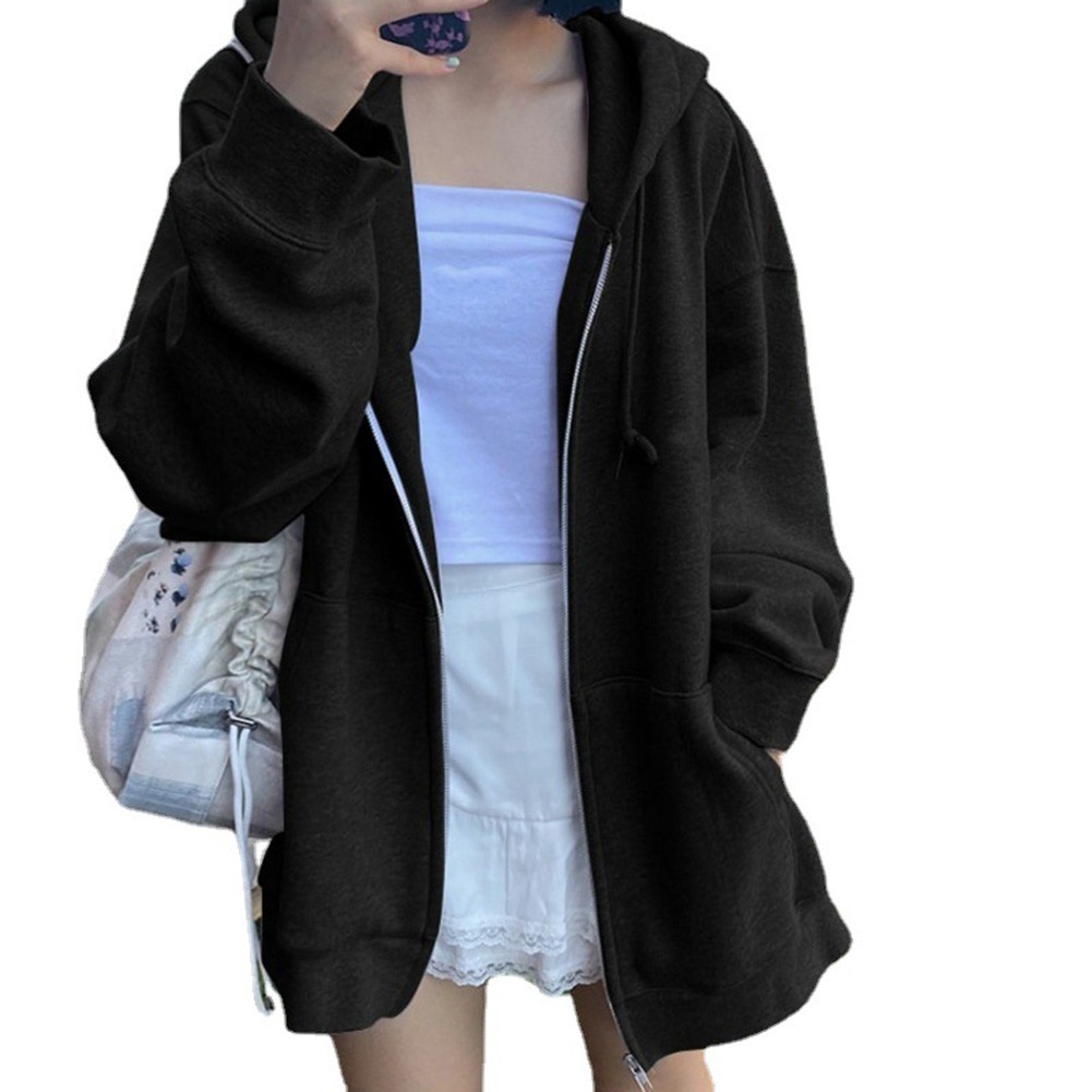 Lightweight Women Loose Velvet Hoodie Long Sleeve Casual Top for Spring - Picture 31 of 34