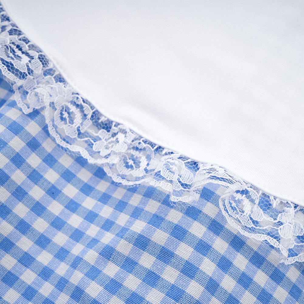 Dienstmädchen Outfit COS Dienstmädchen Kostüm Bandeau Kragen Kurzarm Einfarbi - Picture 1 of 17