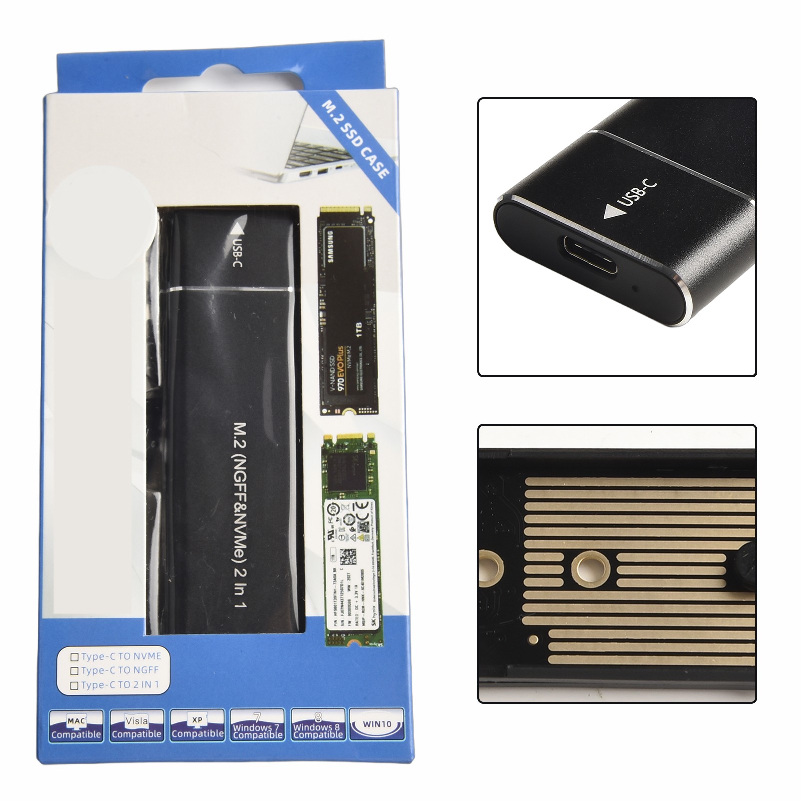 High Speed USB3 1 Type C M 2 NVMe SSD Enclosure 10Gbps External Storage