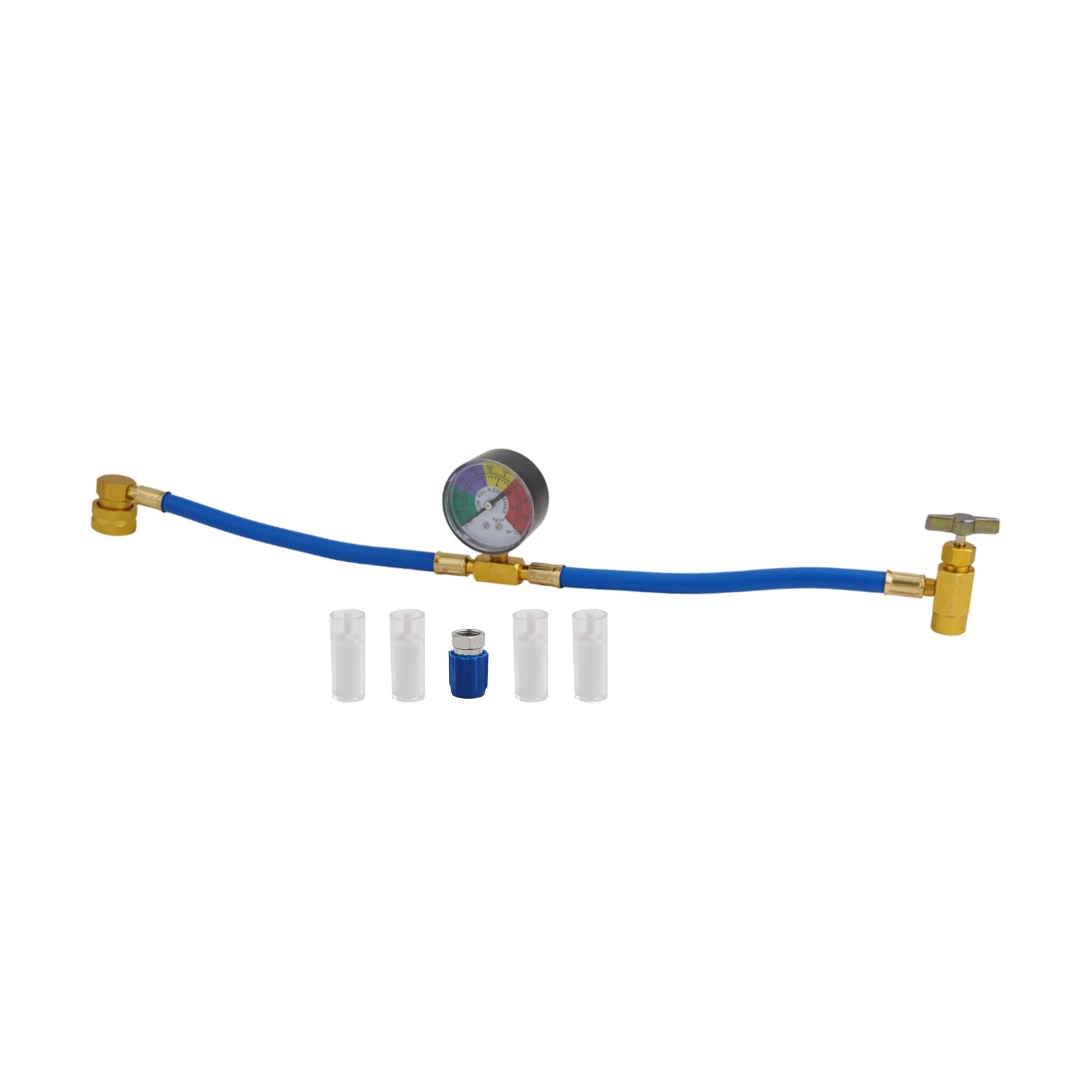 R134A Charging Hose Kit Low Pressure Valve Aluminum Alloy Auto Shut-off Feature - Picture 5 of 12