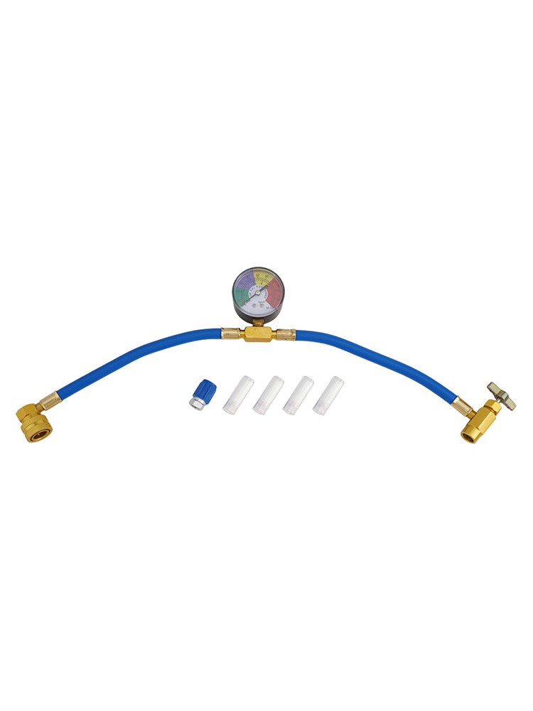 R134A Charging Hose Kit Low Pressure Valve Aluminum Alloy Auto Shut-off Feature - Picture 10 of 12