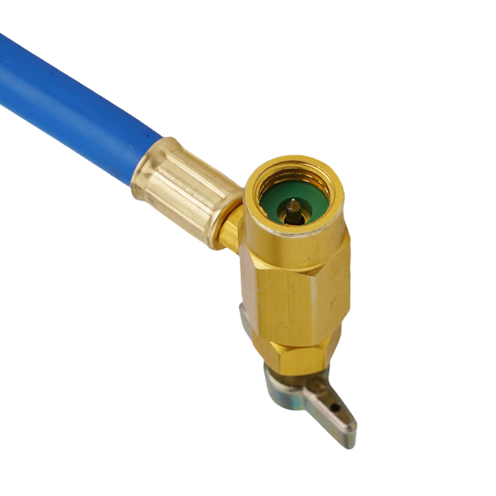 R134A Charging Hose Kit Low Pressure Valve Aluminum Alloy Auto Shut-off Feature - Picture 4 of 12