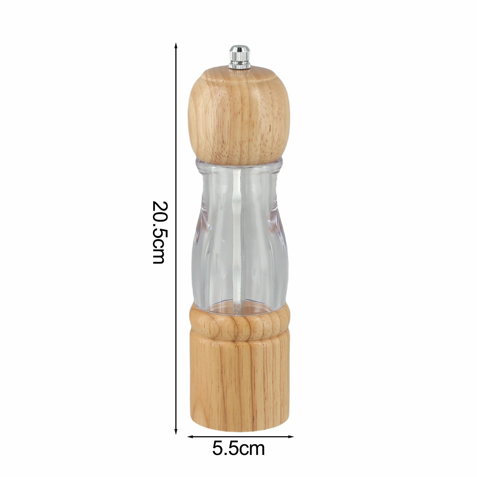 8-Zoll-Pfeffermühle Ergonomischer Griff Integriertes Design Klares Fensterdesign - Bild 17 von 40