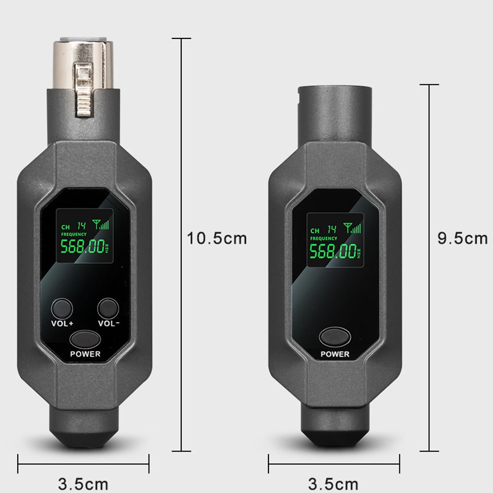 Wireless Microphone Converter XLR Transmitter System For Dynamic Microphone