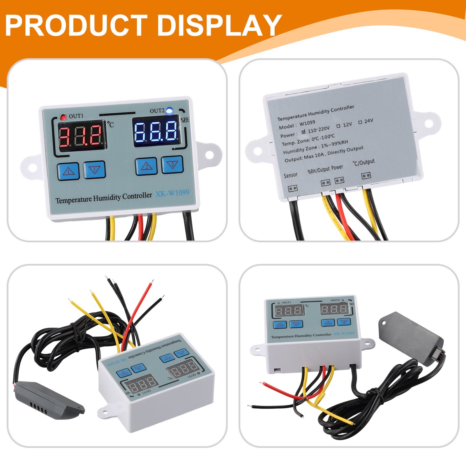 Robust For Temperature and Humidity Controller with High Load Capacity XK W1099