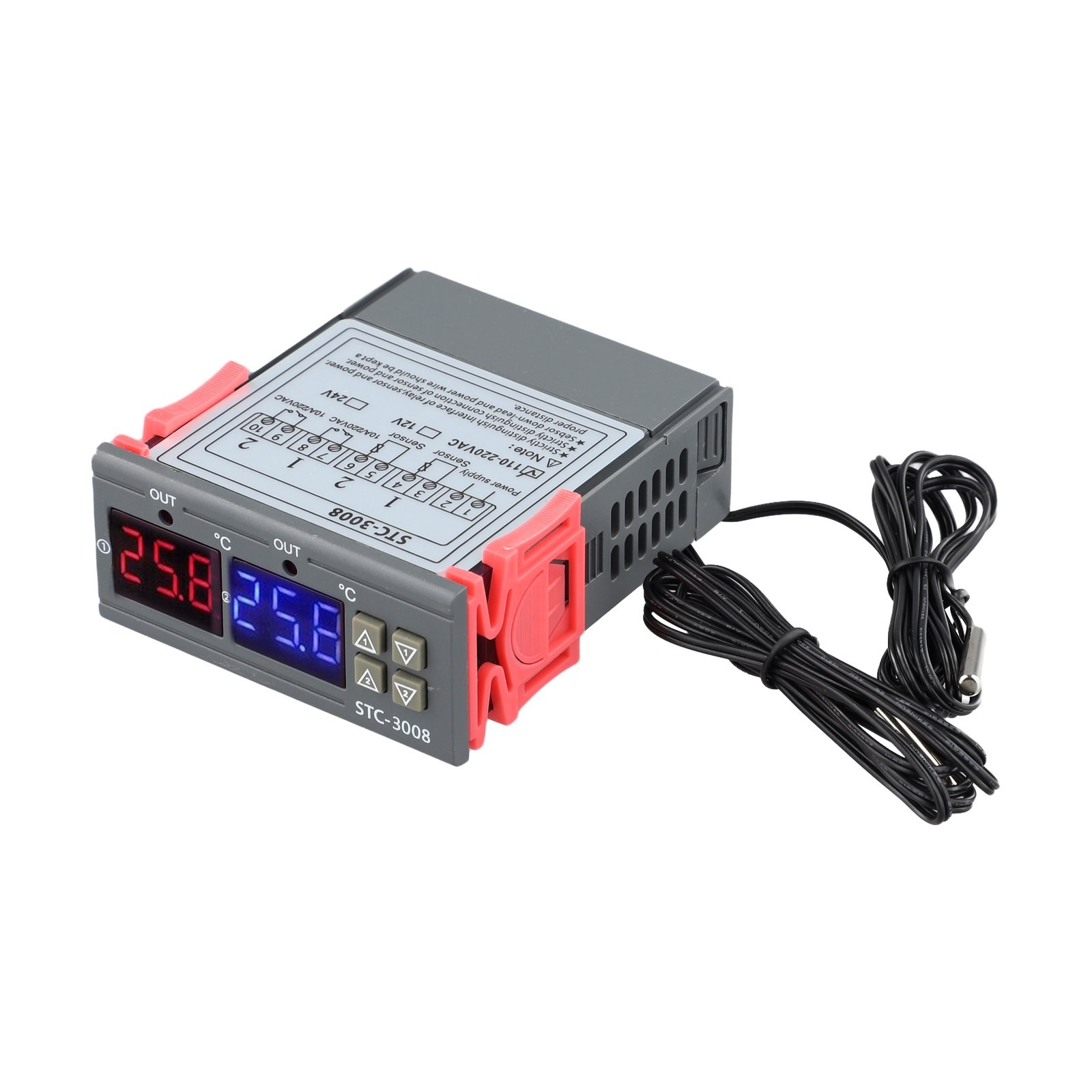 Digital Dual Control Thermostat Accurate Readings Convenient Monitoring