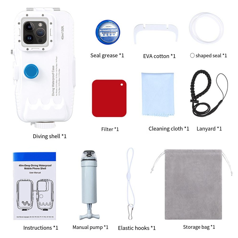 Diving Shell Designed for iPhones from 11 to For 15 Including Protective Gear - Picture 13 of 14