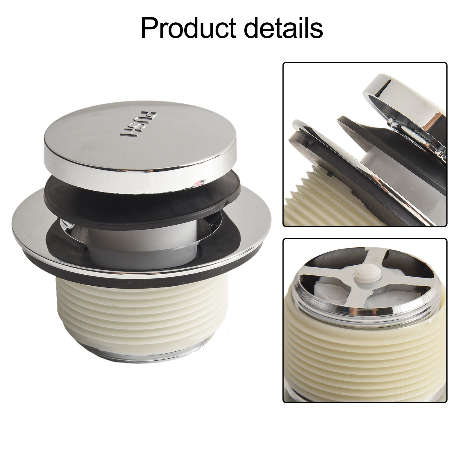 Complete Bath Tub Drain Kit with Sturdy Construction and TipToe Mechanism