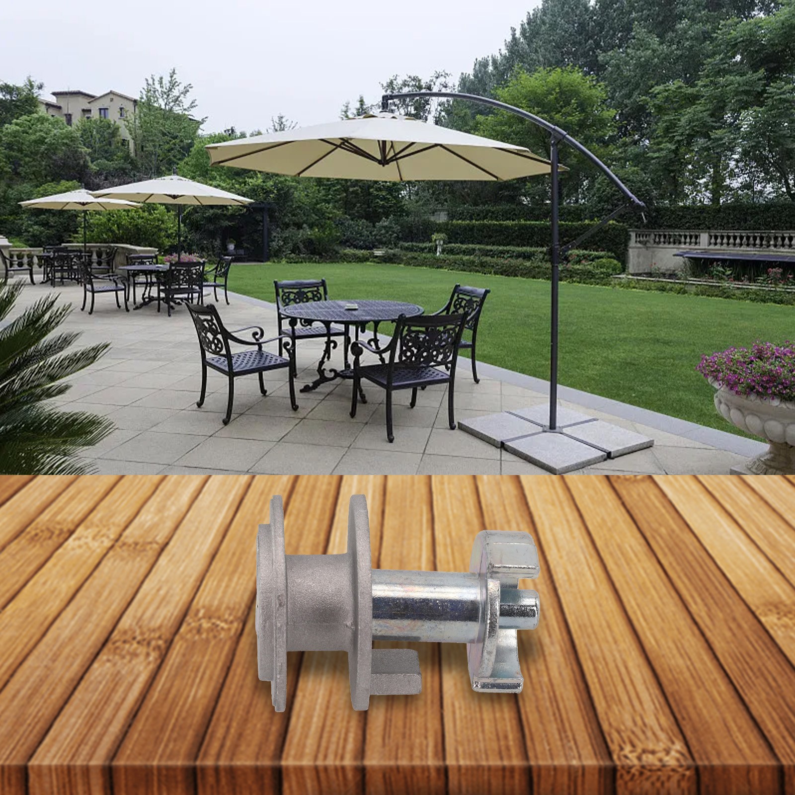 Aluminum Umbrella Replacement Parts Adjustable for Optimal Functionality