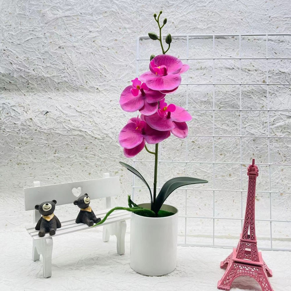 Wohndeko K��nstliche Phalaenopsis Orchidee Vielseitige Dekoration f��r Schreibti - Bild 16 von 18