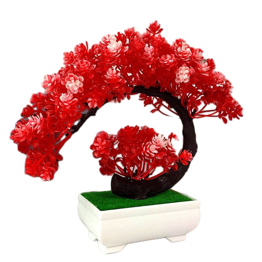 Lifelike Desktop Rose Crescent Moon Tree Bonsai Add Elegance to Your Space - Picture 37 of 44