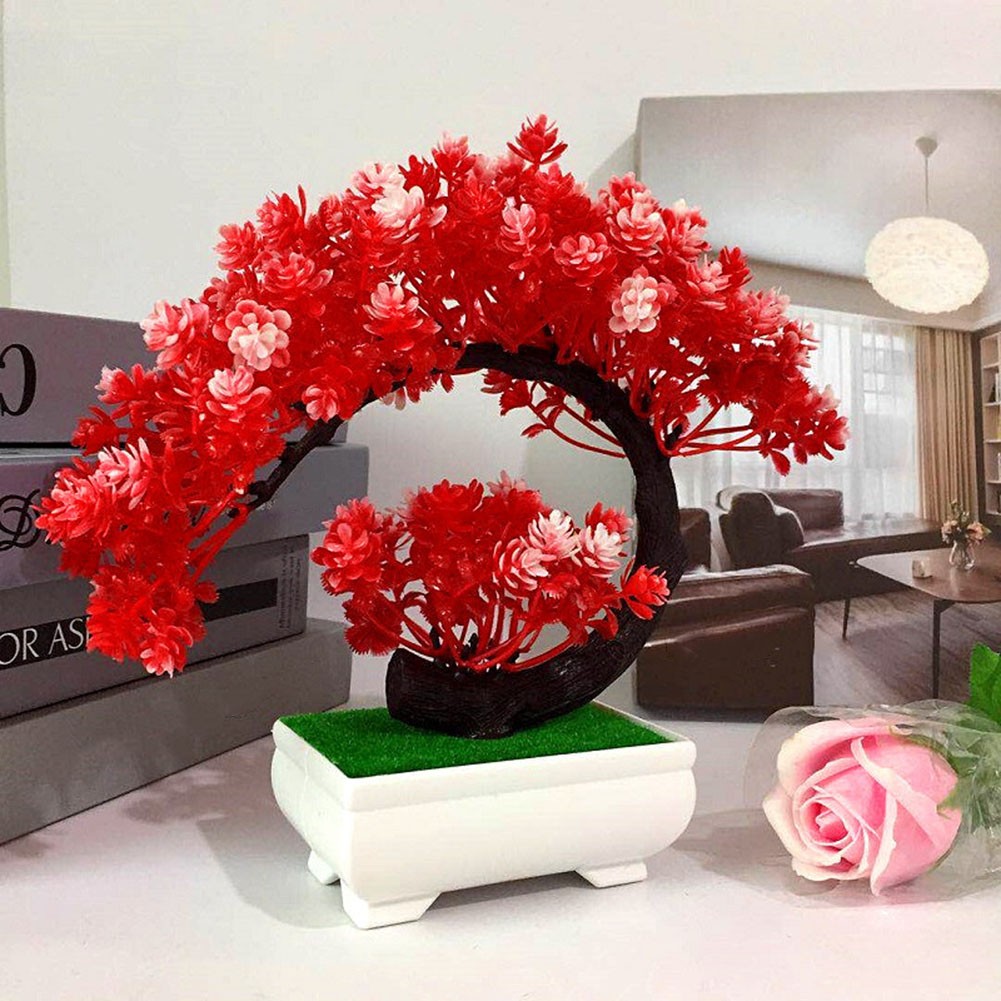 Lifelike Desktop Rose Crescent Moon Tree Bonsai Add Elegance to Your Space - Picture 40 of 44