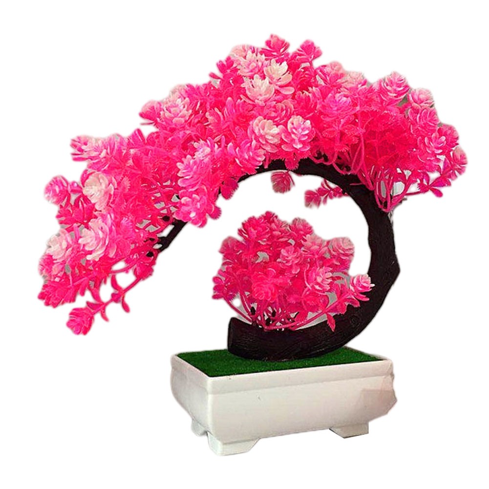 Lifelike Desktop Rose Crescent Moon Tree Bonsai Add Elegance to Your Space - Picture 25 of 44