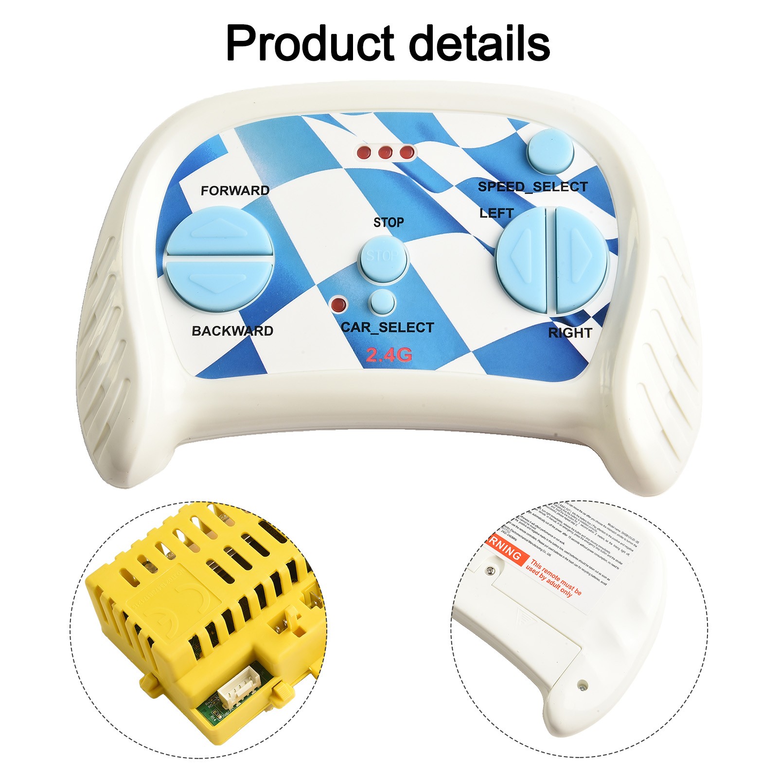 Caja de Control Receptor 24V 5 Pin Niños Coche Eléctrico 2.4G Transmisor Herramientas - Imagen 28 de 44