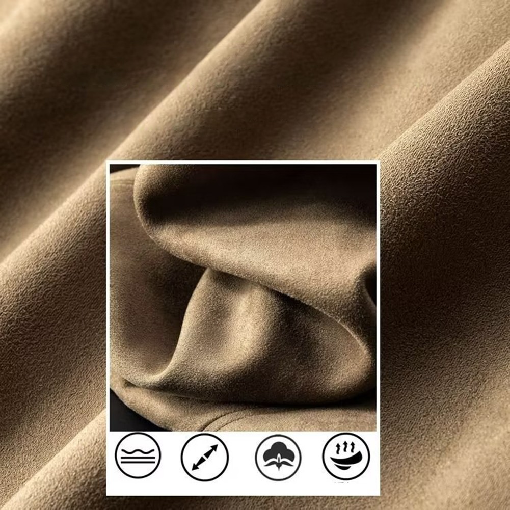 Veste courte kaki vintage britannique résistant manteau homme en daim cuir carg - Imagen 15 de 72