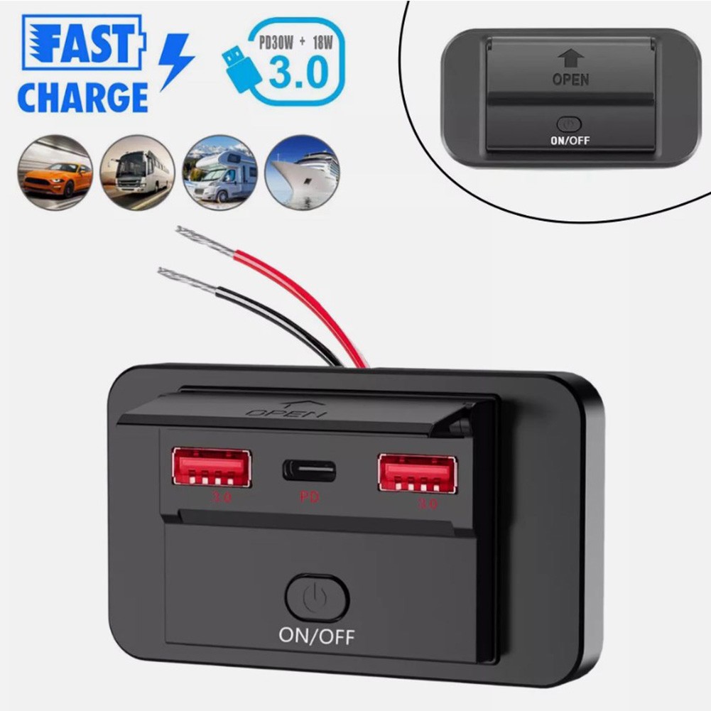 Double Chargeur Rapide Chargeur Voiture Prise Panneau Alliage Aluminium Coque LE - Photo 26 sur 36