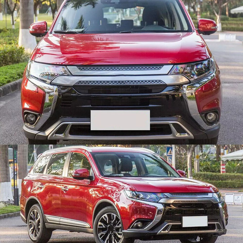 Für Mitsubishi Für Outlander Silber Chrom Front Zierleiste Passform 2016 bis 2 - Picture 7 of 12