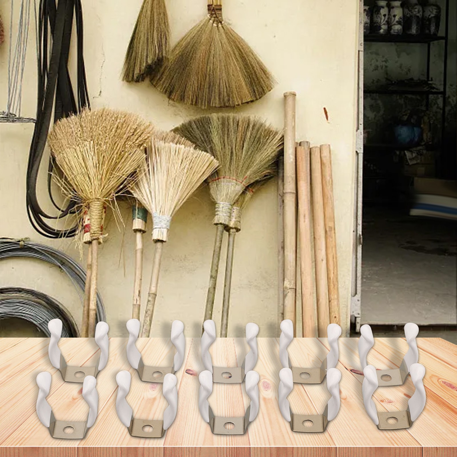 10 PIEZAS Base Estrecha Herramienta Resorte Terry Clips Herramientas de Alta Resistencia Perchas de Almacenamiento - Imagen 48 de 80