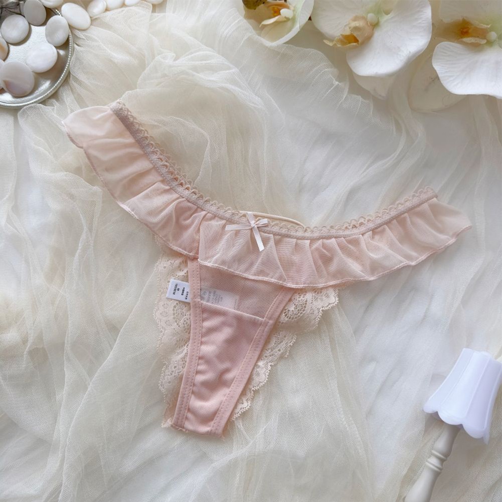 Sheer Mesh Panties Ruffled T Pants Casual Style Invisible VI