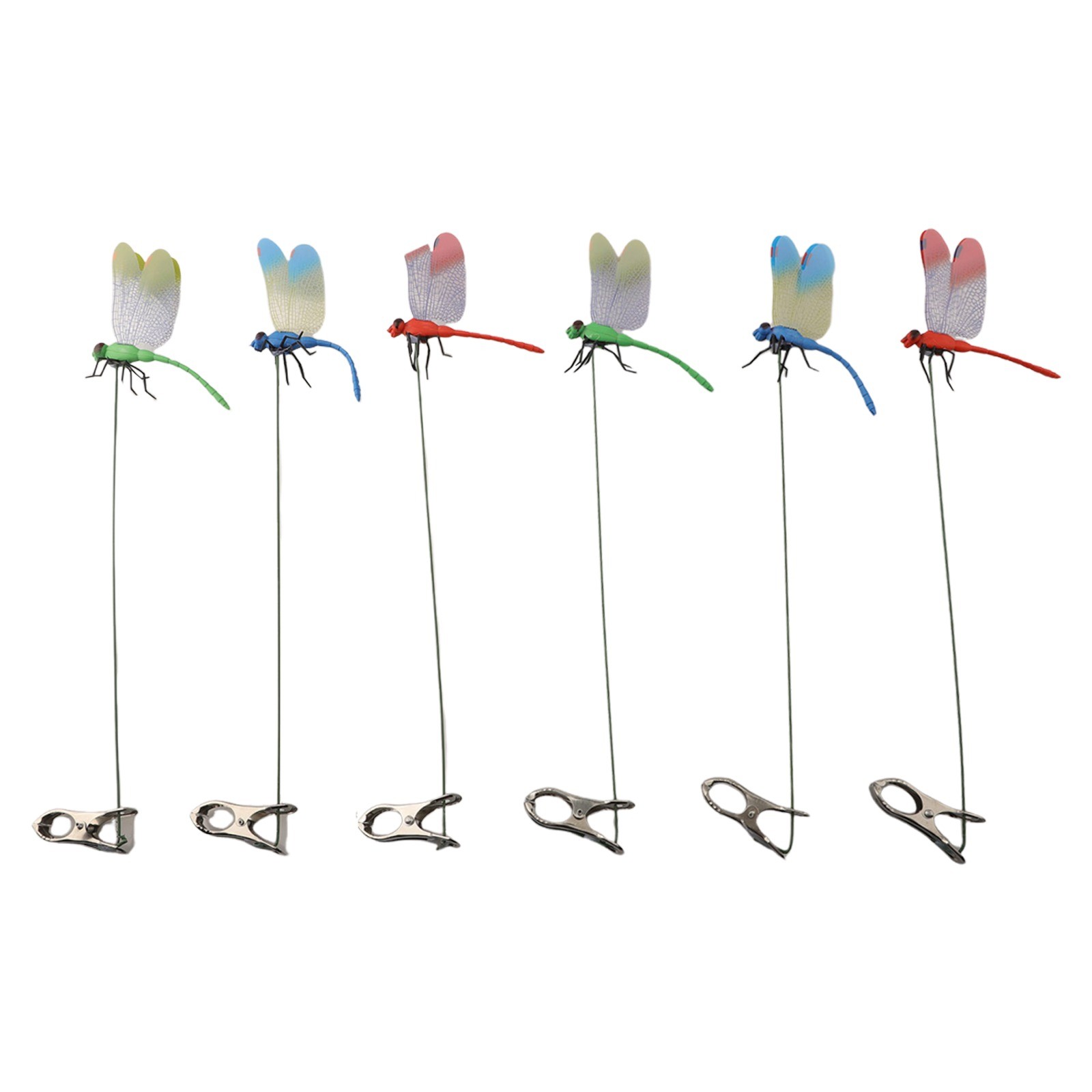 Dauerhaft Neu Praktisch Gefälschte Libelle Clip 3/6pcs Gartendekor Grün - Bild 27 von 31