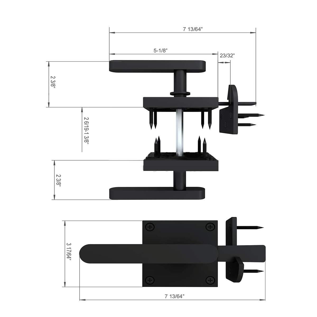 Serratura per porta ribaltabile premium maniglia comoda design costruzione alluminio - Foto 47 di 47