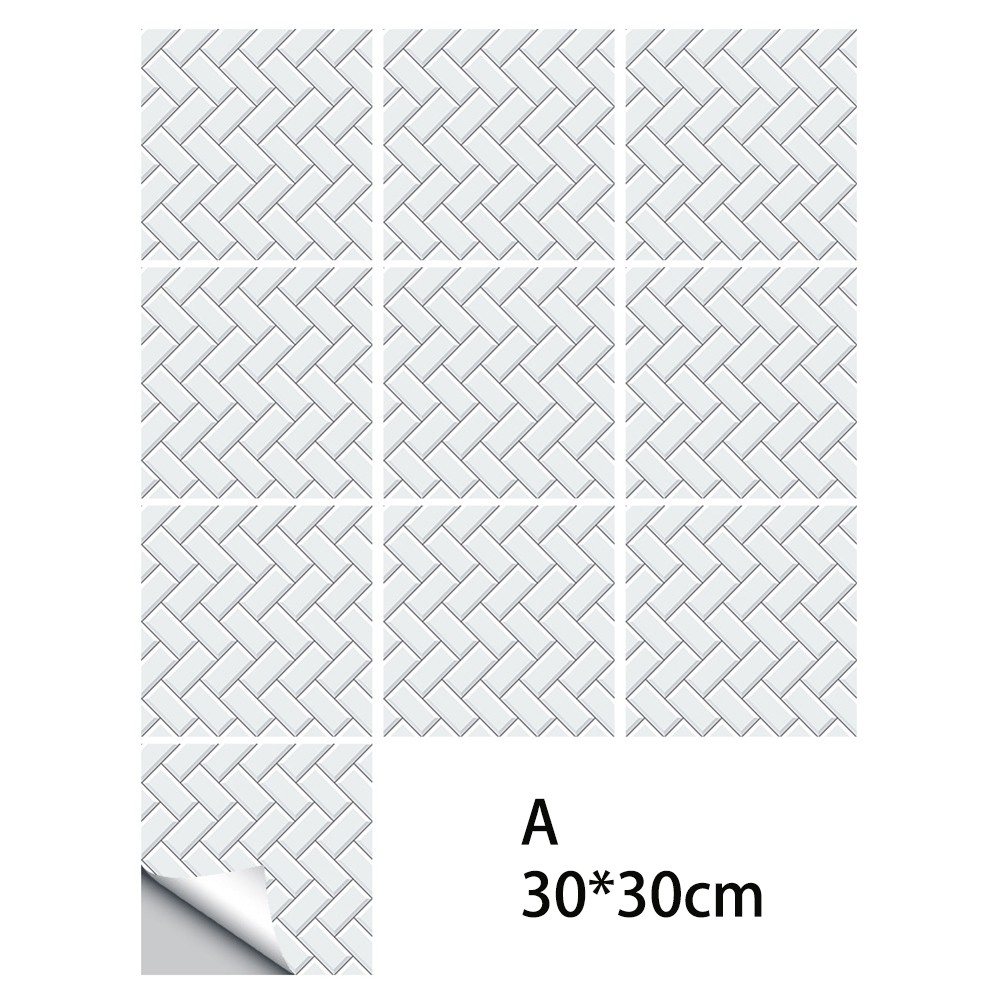 Latest Square Design SelfStick Wall Tiles Stickers Easy to Clean 10Pcs