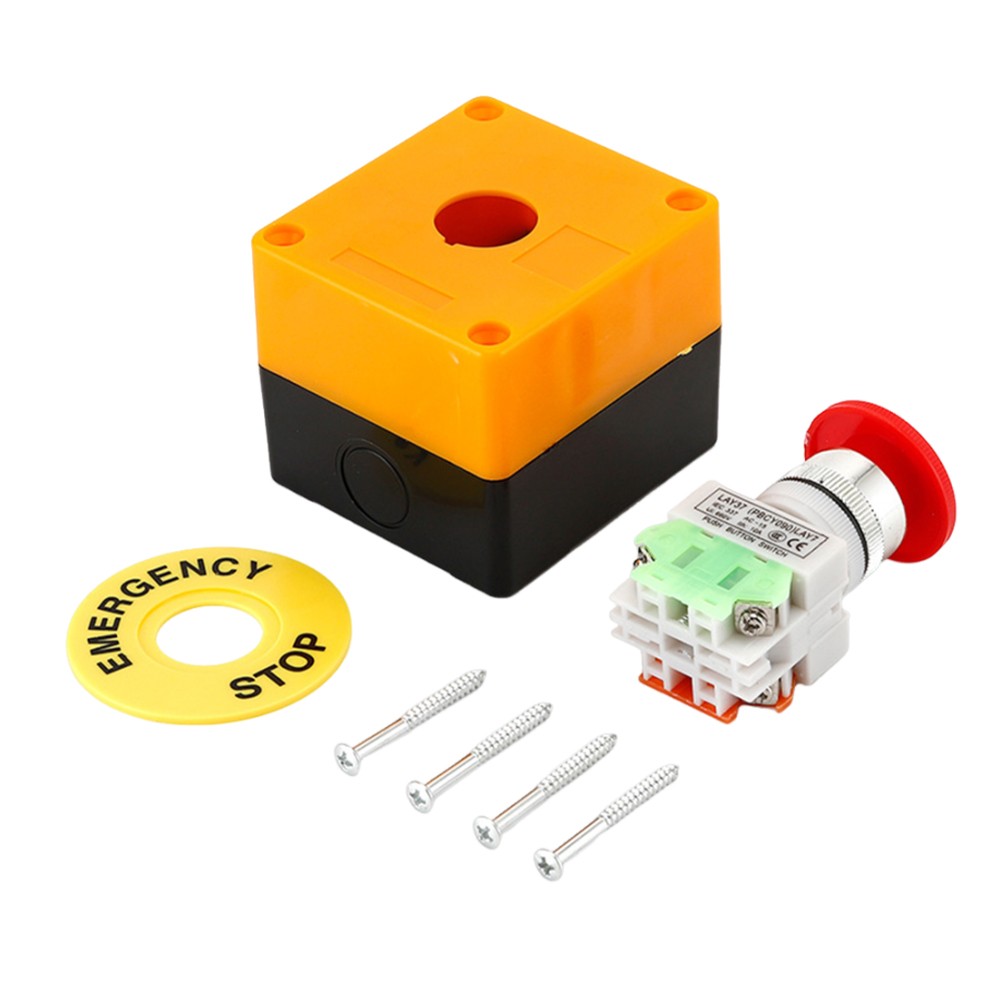 Kompakter und praktischer 22 mm roter Pilzschalter mit Schalterstation Box - Bild 13 von 29