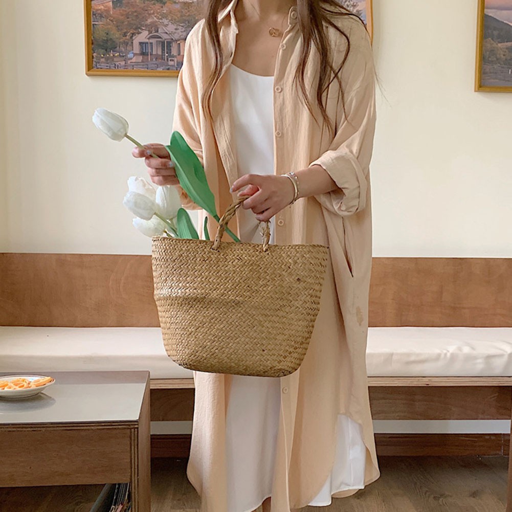 Women Spring Sunscreen Blouse Dress Light Blue Loose Long Sleeve Shirt Dress - Picture 66 of 90
