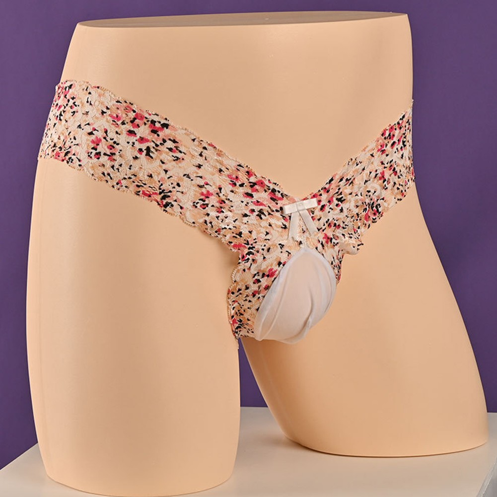 Stylish Men's Sissy Print Bikini Thong GString Underwear for Nighttime - Picture 21 of 27