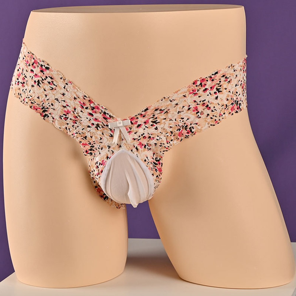 Stylish Men's Sissy Print Bikini Thong GString Underwear for Nighttime - Picture 18 of 27