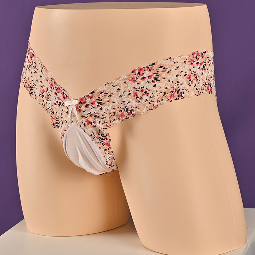 Stylish Men's Sissy Print Bikini Thong GString Underwear for Nighttime - Picture 22 of 27