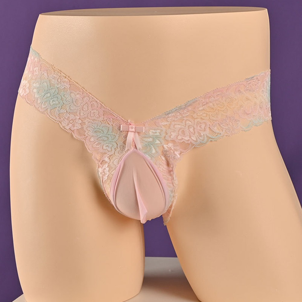 Stylish Men's Sissy Print Bikini Thong GString Underwear for Nighttime - Picture 23 of 27