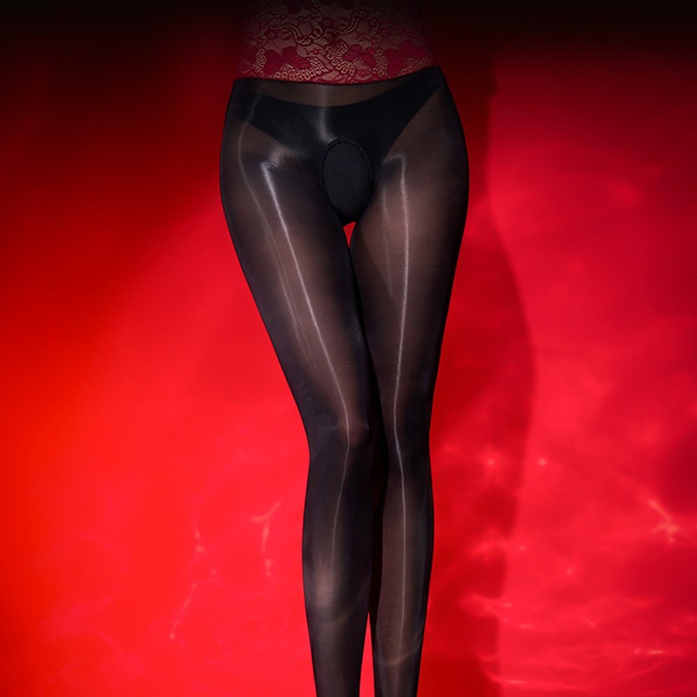 Black and Red Stockings Lace High Waist Sexy Lingerie Pantyhose Silky Seamless