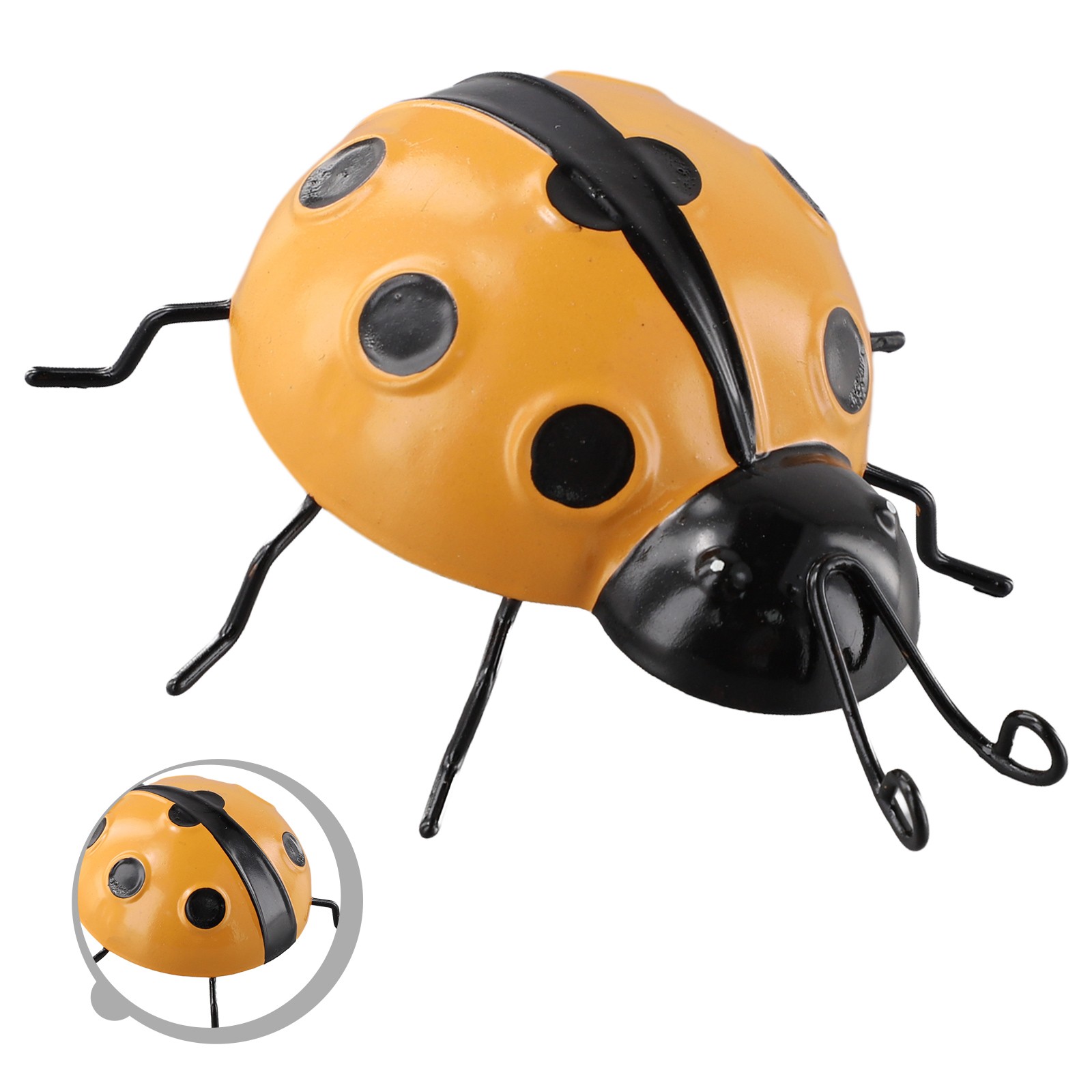 New Metal Ladybird Ornaments 3D Design Easy Installation Equipment Green