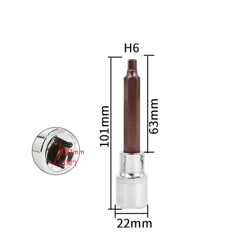 100 mm metrisch Innensechskant-Bit für Druckluft- und Elektroschraubendreher - Bild 15 von 21
