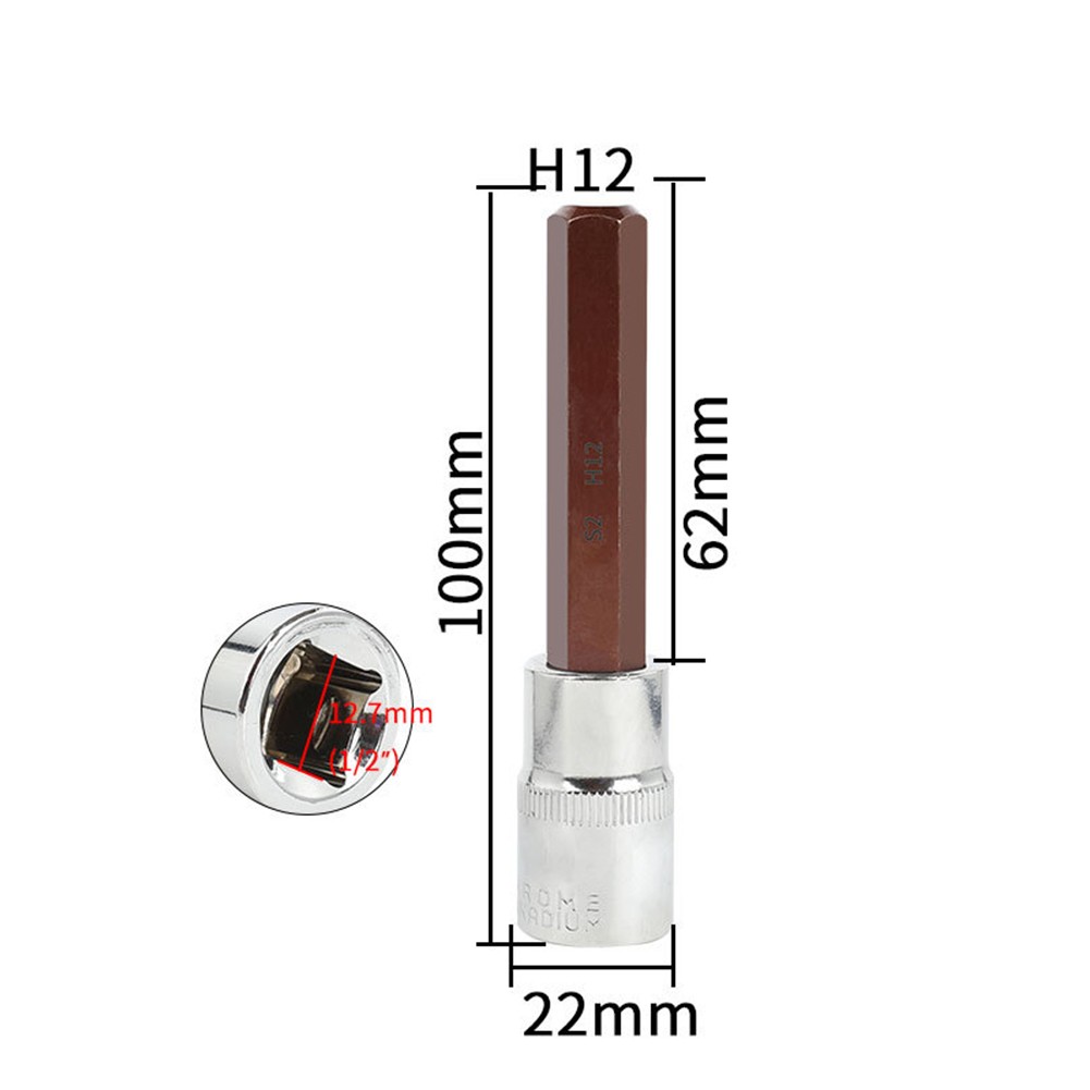 100 mm metrisch Innensechskant-Bit für Druckluft- und Elektroschraubendreher - Bild 19 von 21