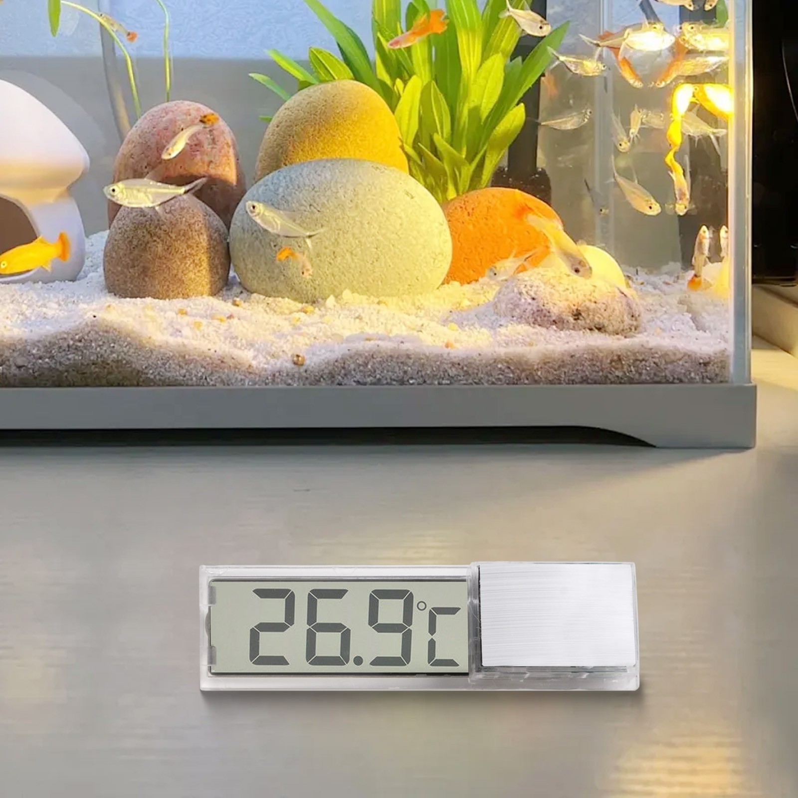Fish Tank Temperature Monitor Digital LCD Thermometer with Easy Sticker Install - Picture 14 of 24