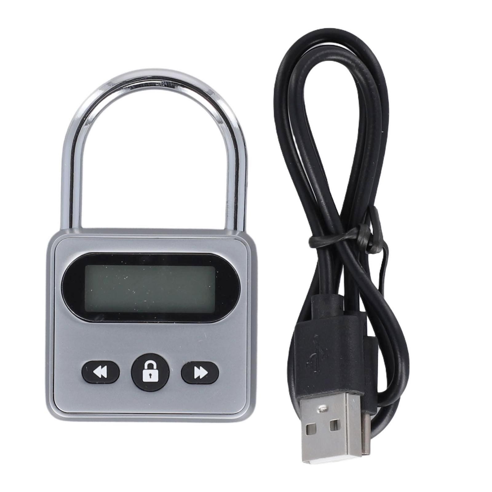 LCD Display Timing Padlock Splash proof Automatic Unlocking Self control Tool