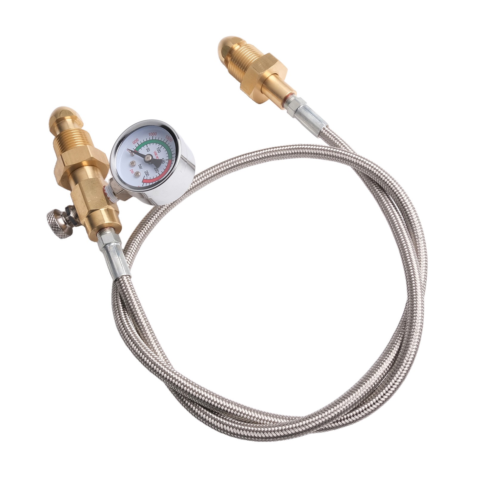 Argon Cylinder Refill Hose Argon Cylinder Refill Transfer Hose | G 5/8" Connection For BS 341 No.3 UK Cylinders | High Pressure 2000 PSI G 5/8 Connection
