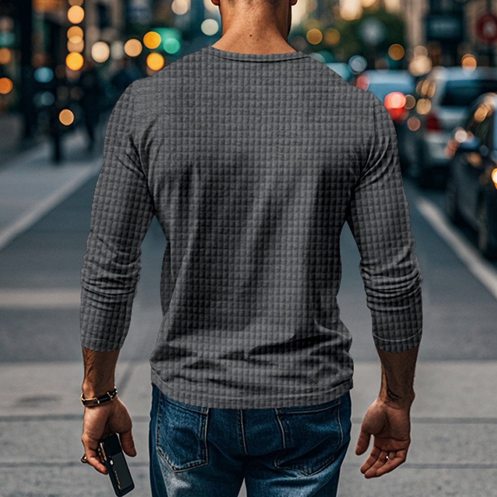 Mens Sports Blouse Tops with Long Sleeves and V Neck for Fitness and Running - Picture 15 of 44