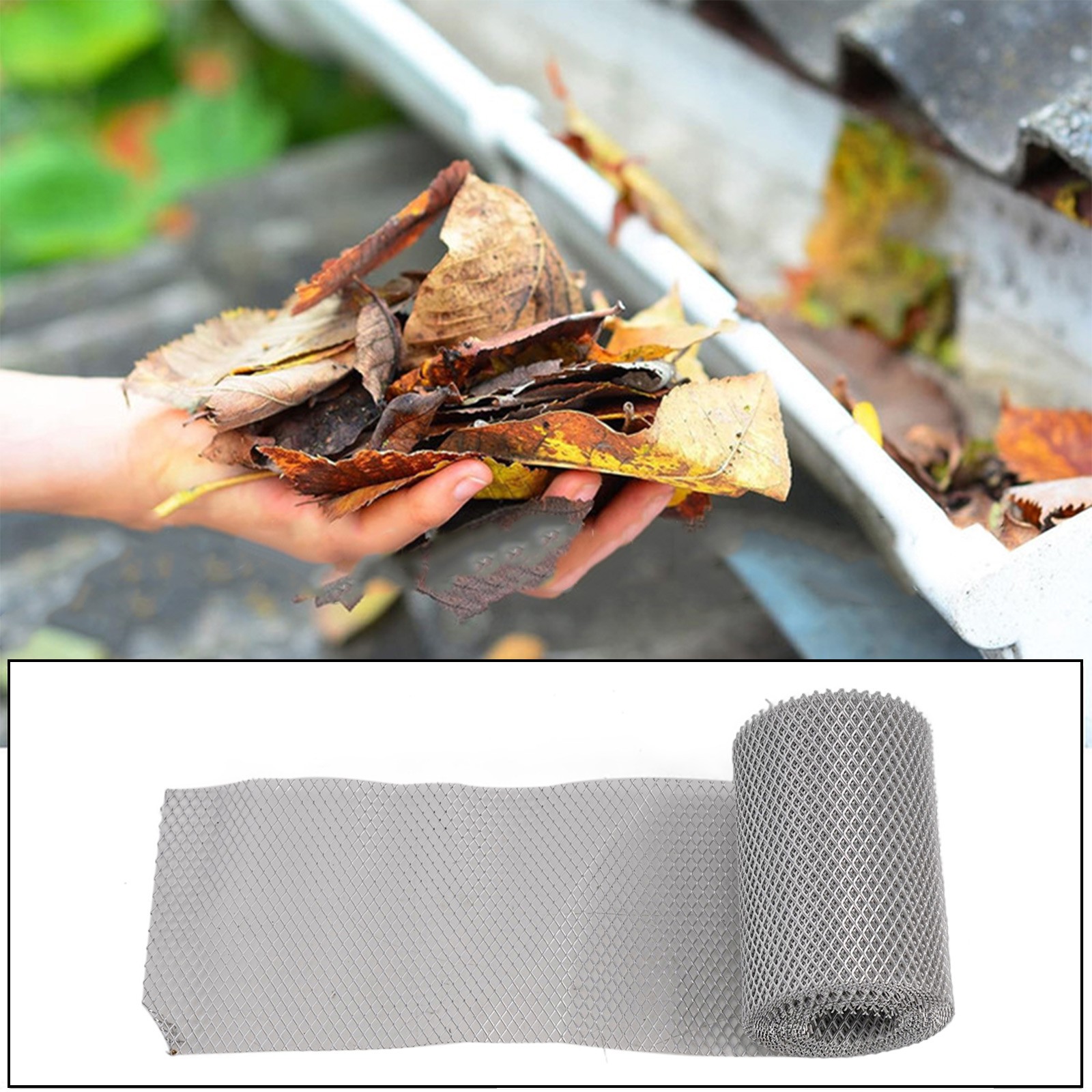 Couvre-goutti��re points de vente en aluminium maille protection goutti��re en aluminium applica