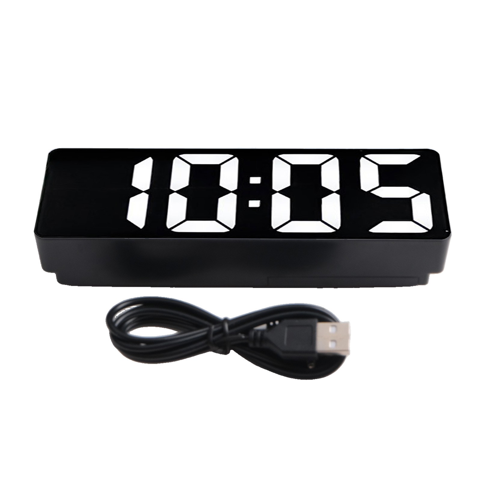 Minimalistic LED Digital Clock with Night Mode and Adjustable Brightness