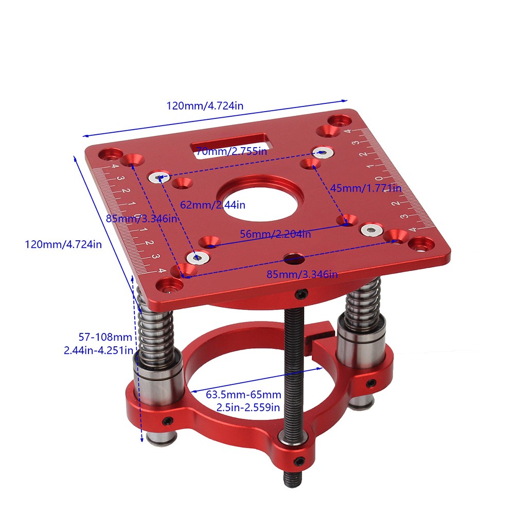 Router Table Insert Plate Aluminum Alloy Material For Trimming Machine - Picture 19 of 25