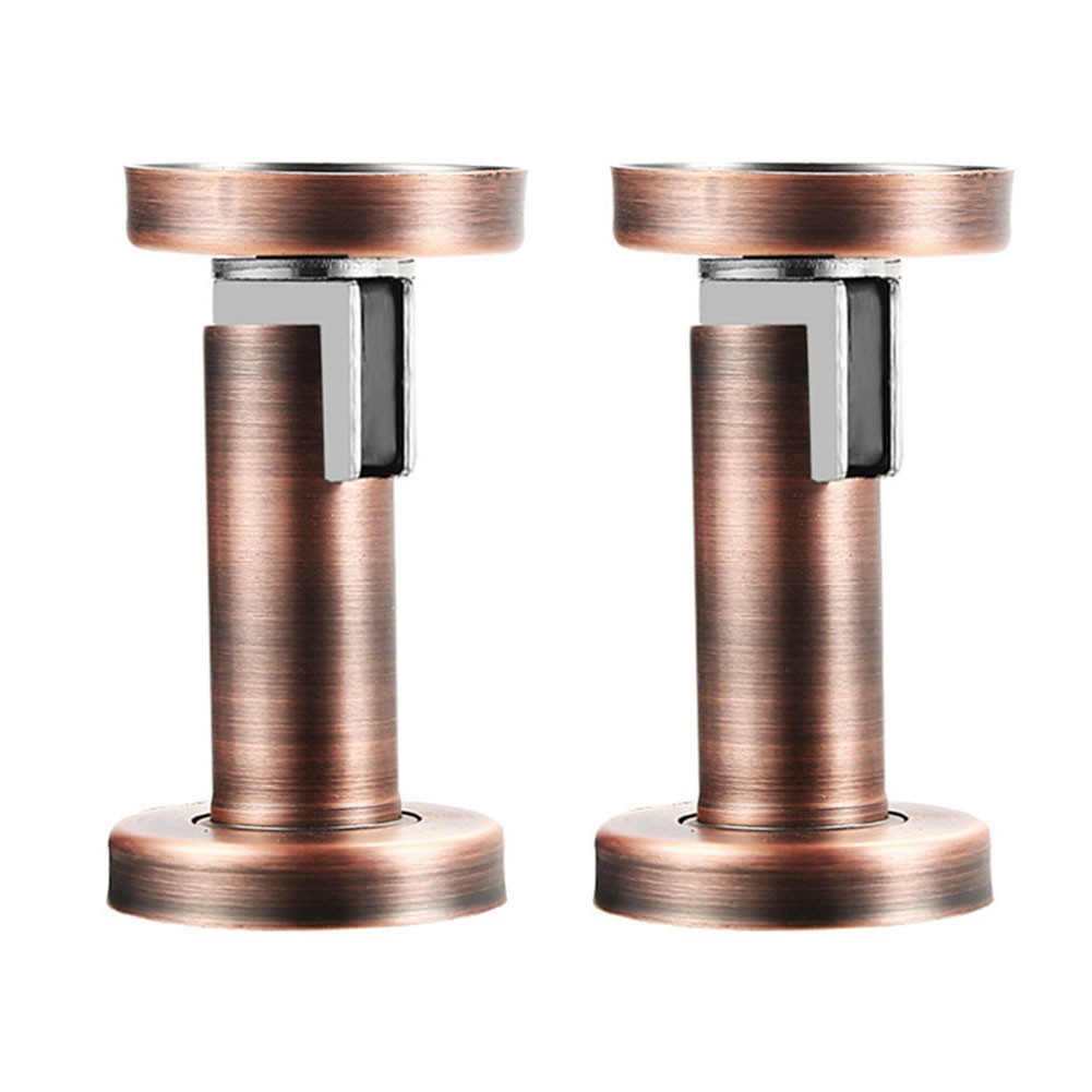 Lot de 2 but??es de porte robustes en acier collections inoxydable montage mural/plancher ma